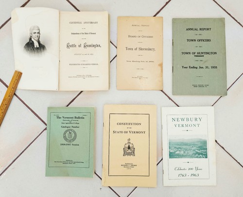 Historical books lot 6 - vt,